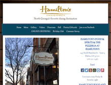 Tablet Screenshot of hamiltonsdining.com